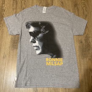 Ronnie Milsap “The Duets” Size Medium T Shirt Country Music Double Sided Gray